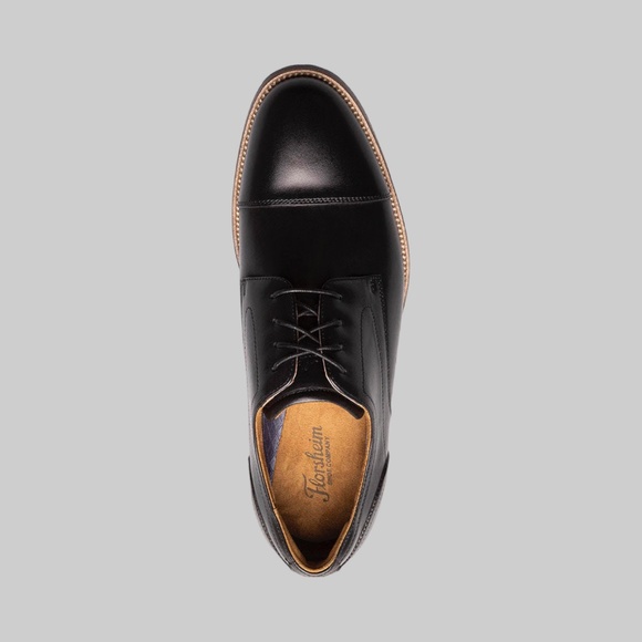 Mens Florsheim Rucci Cap Toe Oxford in Black Leather. 13384 001 main image 5